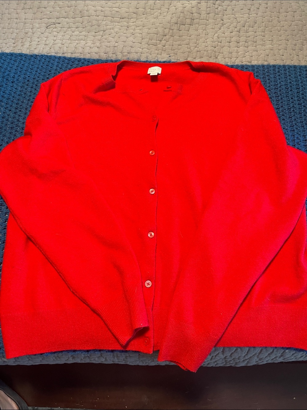 Classic Cherry Red Women’s Cardigan